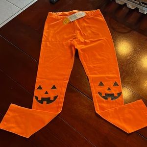 Cat and jack girls pumpkin tights size large